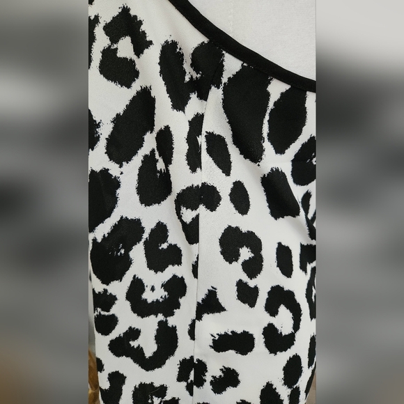 EXPRESS Cheetah Print/mesh Camisole In Black/white. Size XS - Picture 6 of 9